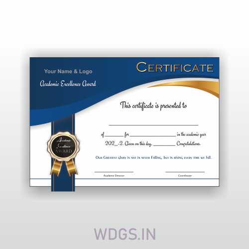 Excellence Award Certificate – 3 Editable Templates