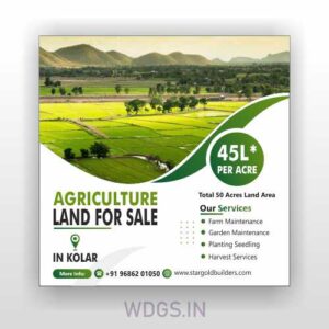 Land for Sale Instagram Post Design